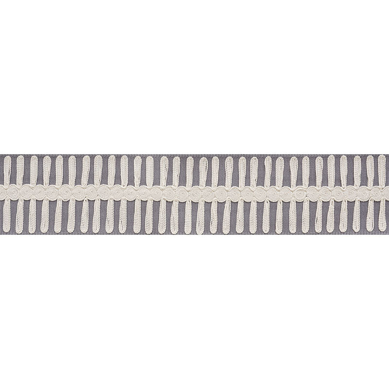 Schumacher Castille Tape Grey Trim Sample 70745