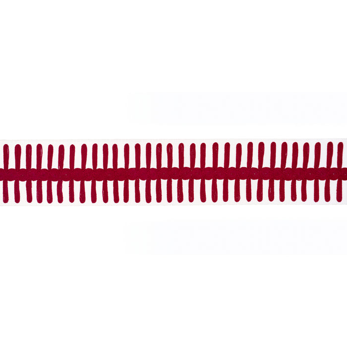 Schumacher Castille Tape Red Trim Sample 70748