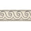 Schumacher Greek Waves Trim Black On Ivory Trim Sample 70750