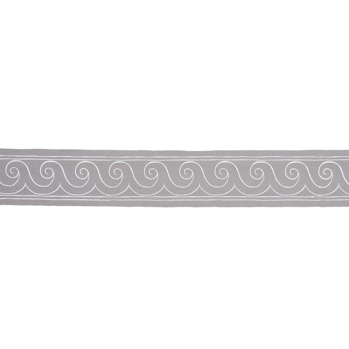 Schumacher Greek Waves Trim White On Grey Trim 70754