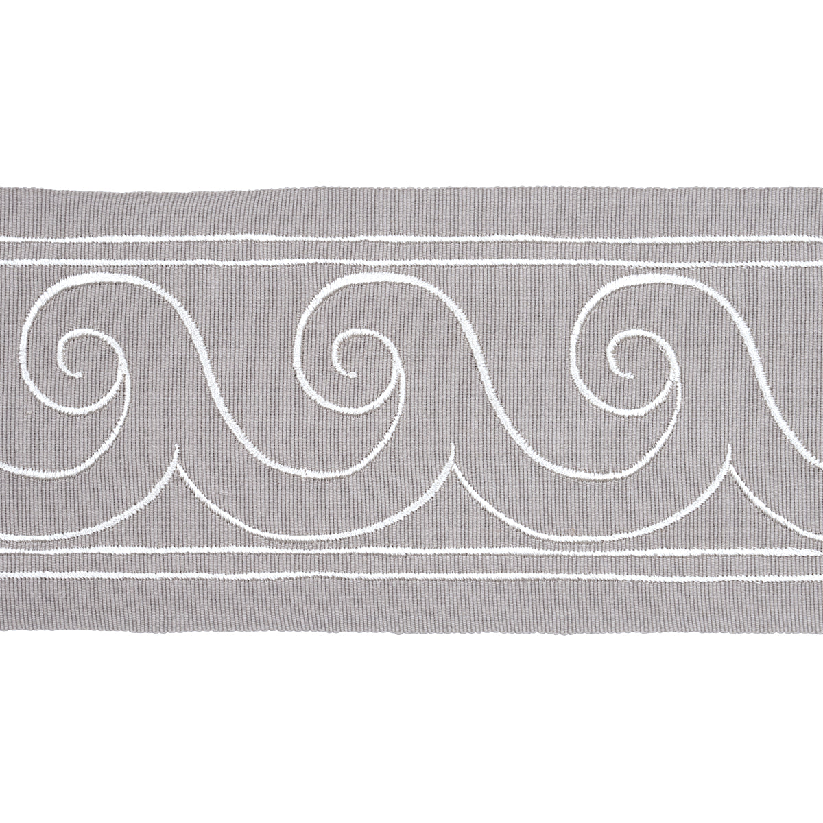 Schumacher Greek Waves Trim White On Grey Trim 70754