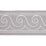 Schumacher Greek Waves Trim White On Grey Trim Sample 70754