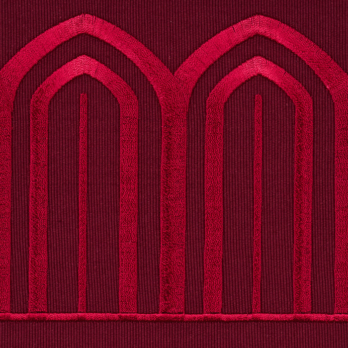 Schumacher Arches Embroidered Tape Wide Red Trim Sample 70778