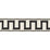 Schumacher Greek Key Embroidered Tape Black On Ivory Trim Sample 70790