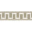 Schumacher Greek Key Embroidered Tape Taupe Trim Sample 70796