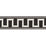 Schumacher Greek Key Embroidered Tape White On Black Trim Sample 70802