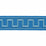 Schumacher Greek Key Embroidered Tape Teal Trim Sample 70806