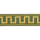 Schumacher Greek Key Embroidered Tape Olive Trim 70809