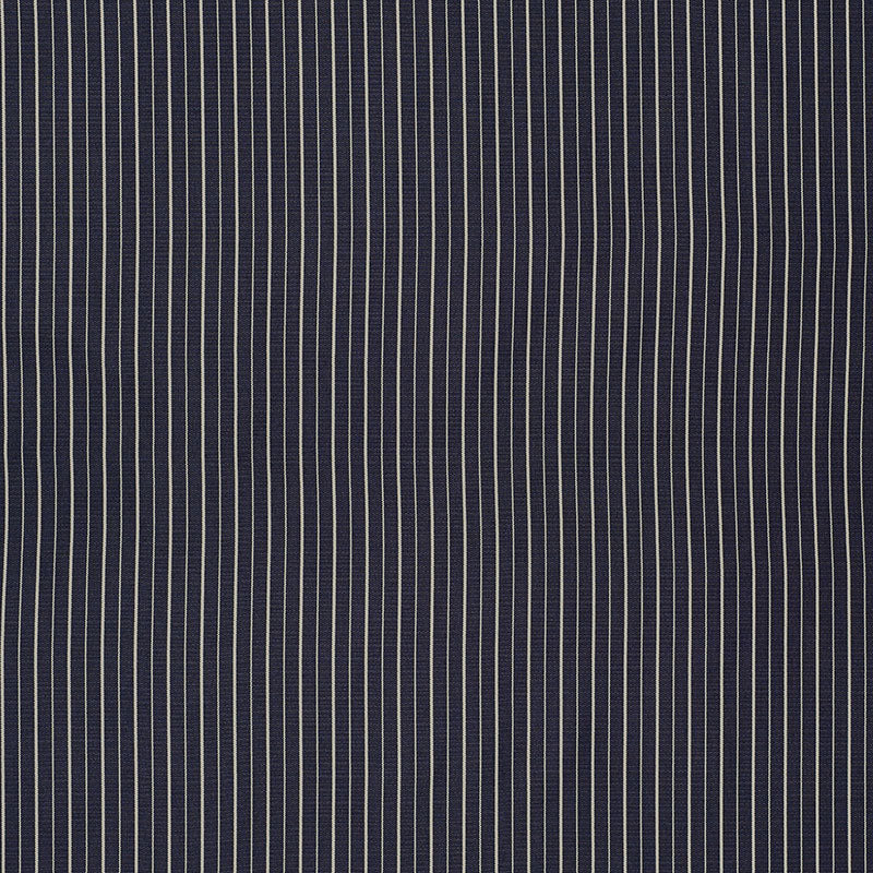 Schumacher Ostia Stripe Indoor/Outdoor Navy & Ivory Fabric 70890