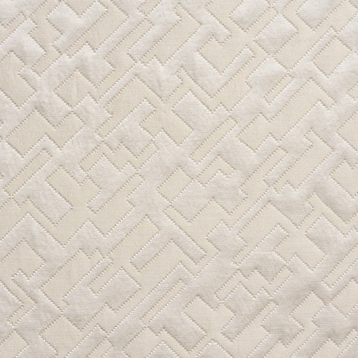 Schumacher Salon Matelasse Satin Limestone Fabric Sample 71191