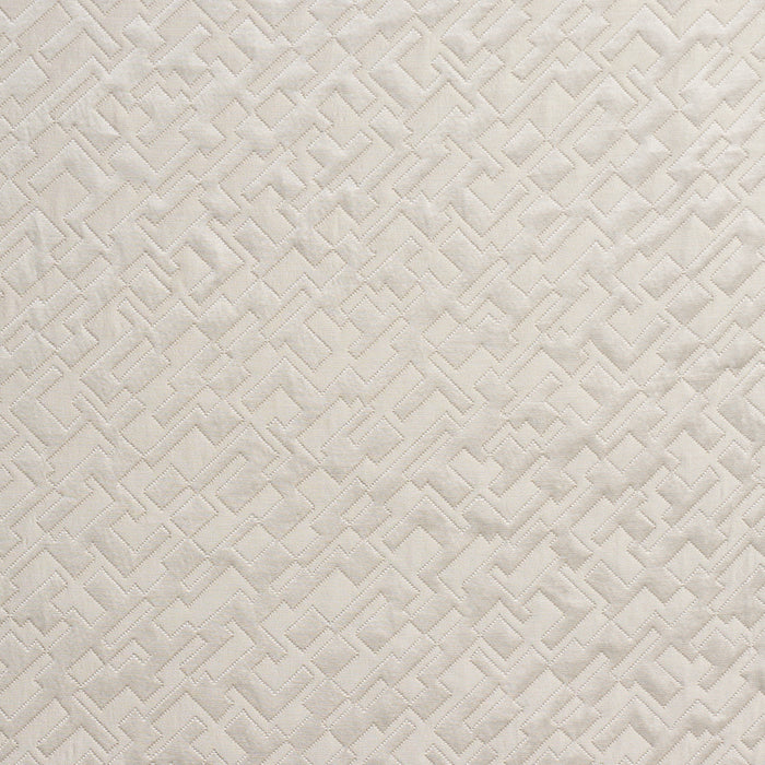 Schumacher Salon Matelasse Satin Limestone Fabric 71191