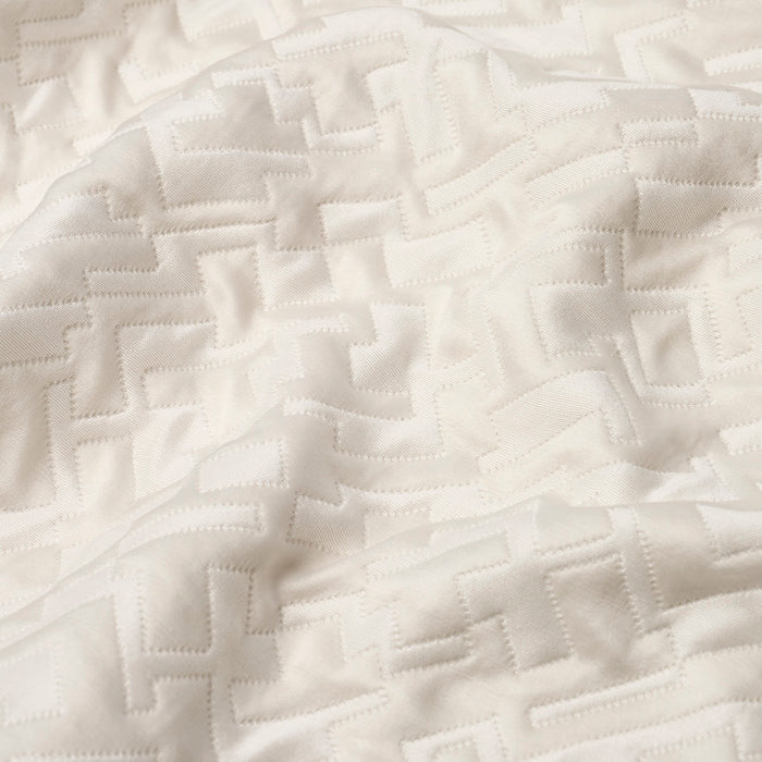 Schumacher Salon Matelasse Satin Pearl Fabric 71192