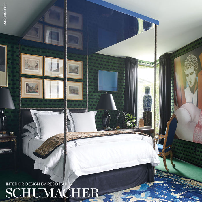 Schumacher Tutsi Green Fabric 71222