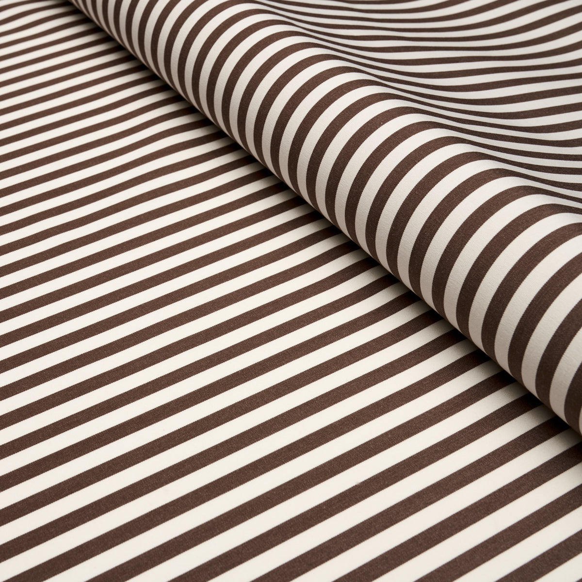 Schumacher Brigitte Stripe Brown Fabric 71347