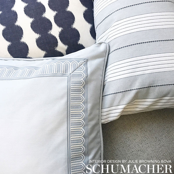 Schumacher Audrey Stripe Navy Fabric Sample 71370