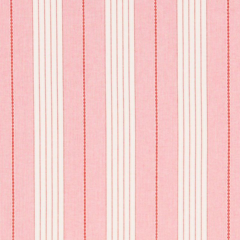 Schumacher Audrey Stripe Pink & Red Fabric 71374