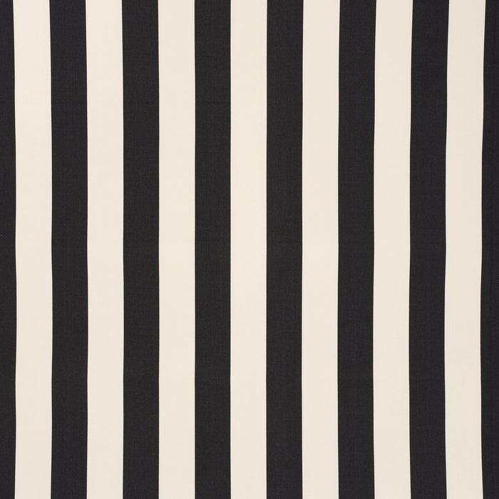 Schumacher Cabana Stripe Indoor/Outdoor Black Fabric Sample 71756