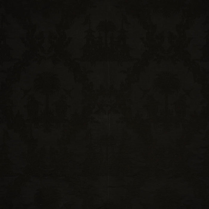 Schumacher Chinoiserie Royale Black Fabric 71833