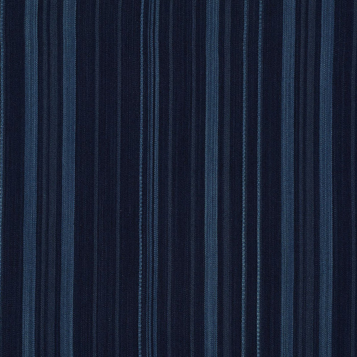 Schumacher Cajamarca Stripe Indigo Fabric Sample 71880