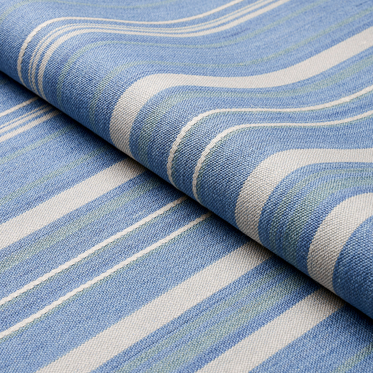 Schumacher Cajamarca Stripe Chambray Fabric 71883