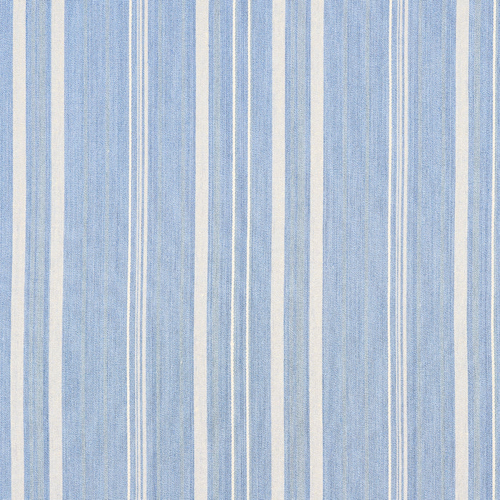 Schumacher Cajamarca Stripe Chambray Fabric Sample 71883