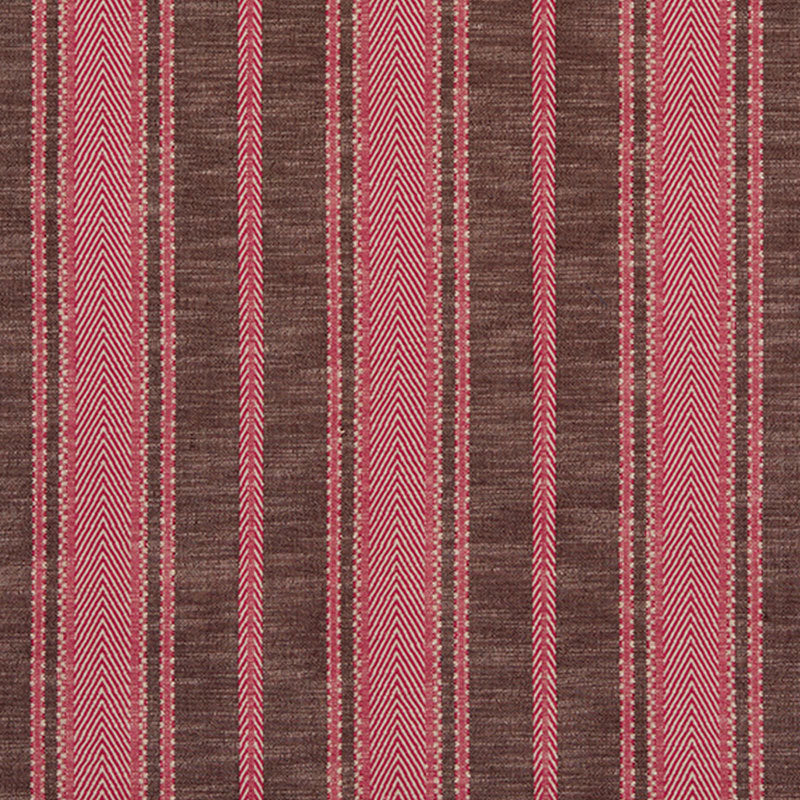 Schumacher Zina Stripe Berry Fabric Sample 71910