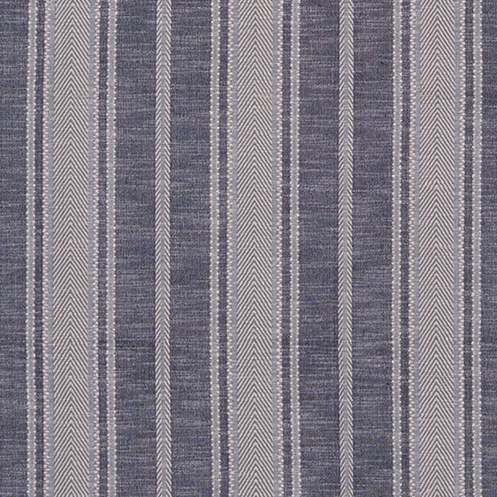 Schumacher Zina Stripe Blue Fabric Sample 71911