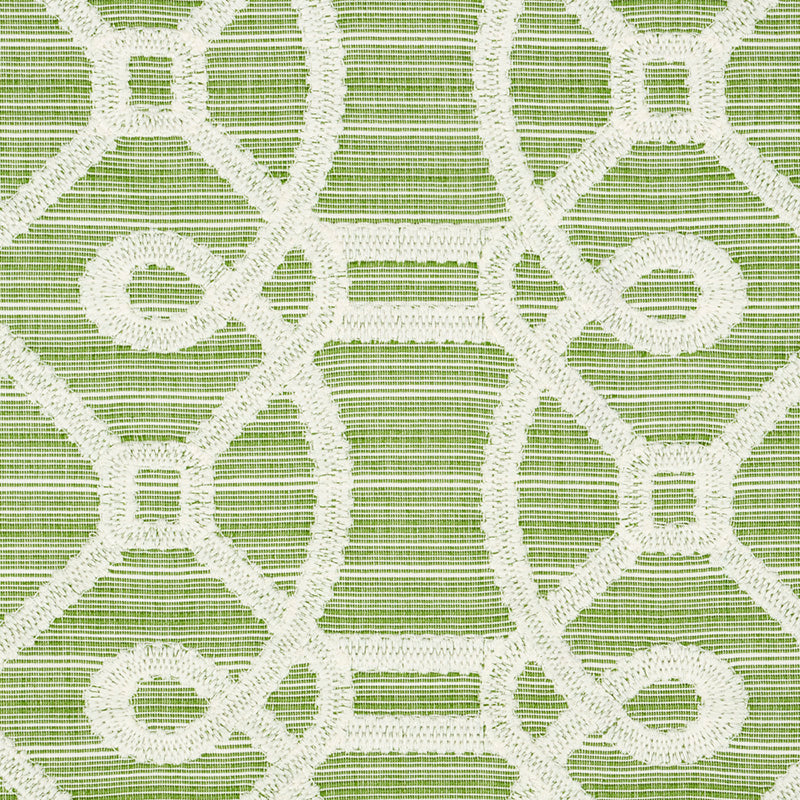 Schumacher Ziz Embroidery Green Fabric 71933