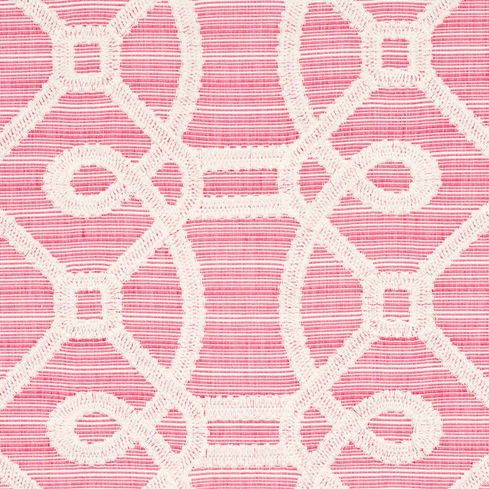 Schumacher Ziz Embroidery Pink Fabric 71935