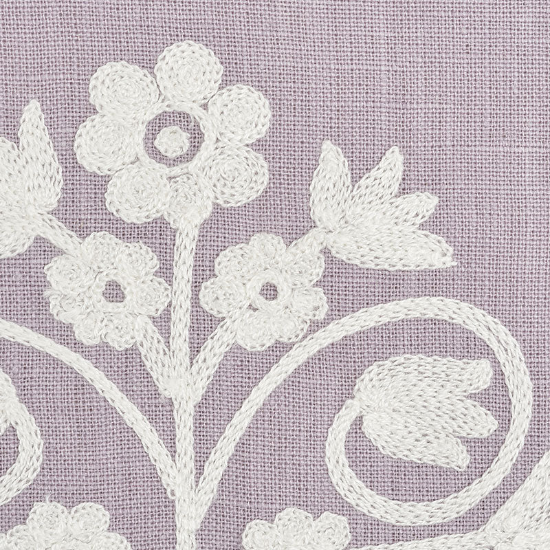 Schumacher Talitha Embroidery Wisteria Fabric 72091