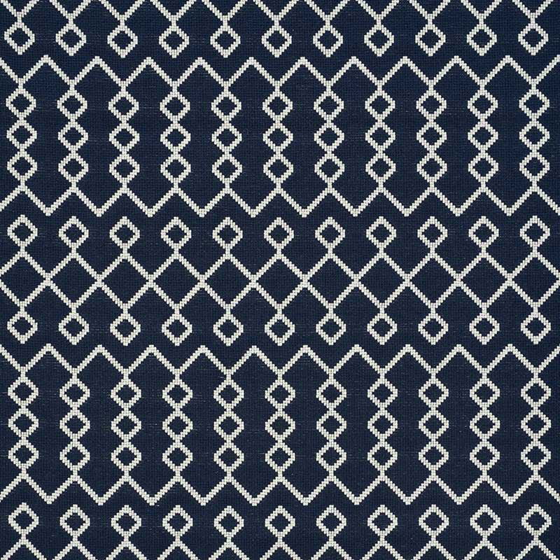 Schumacher Bricolette Navy Fabric 72110