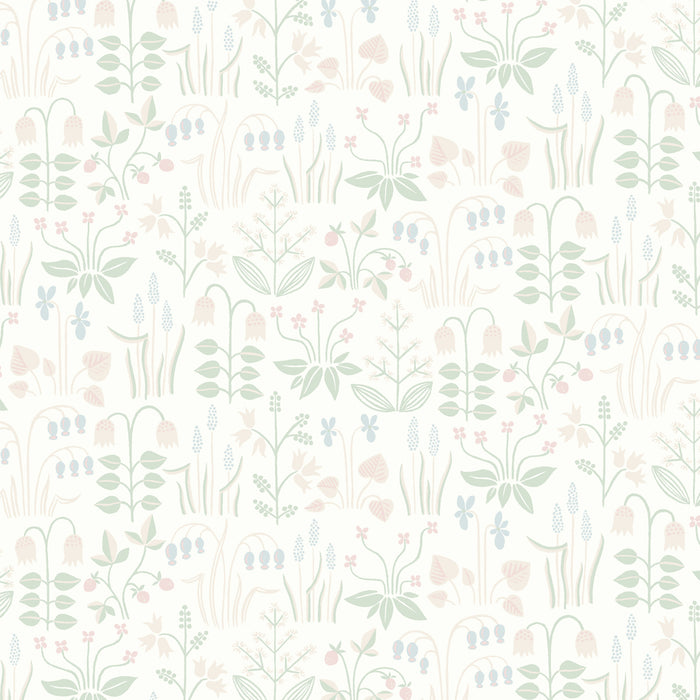 Schumacher Strawberry Field Ivory Wallpaper Sample 7217