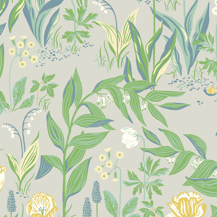 Schumacher Spring Garden Leaf Multi Wallpaper 7220