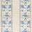 Schumacher Marguerite Embroidery Blue & Ochre Fabric 72332