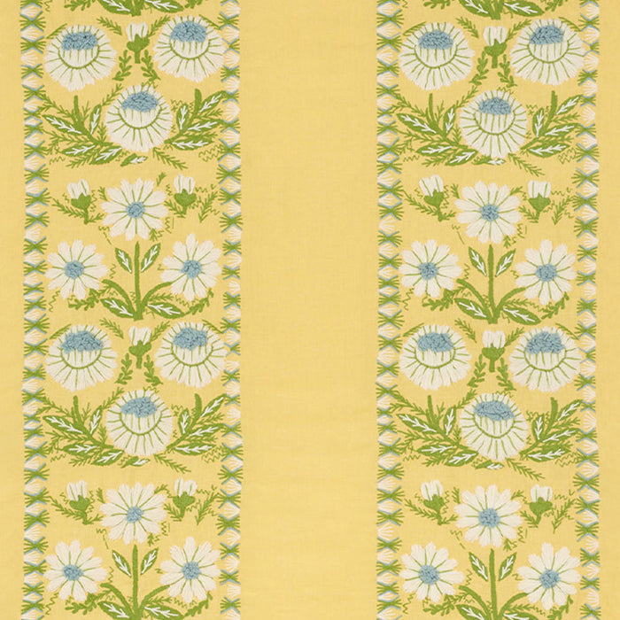 Schumacher Marguerite Embroidery Buttercup Fabric 72333