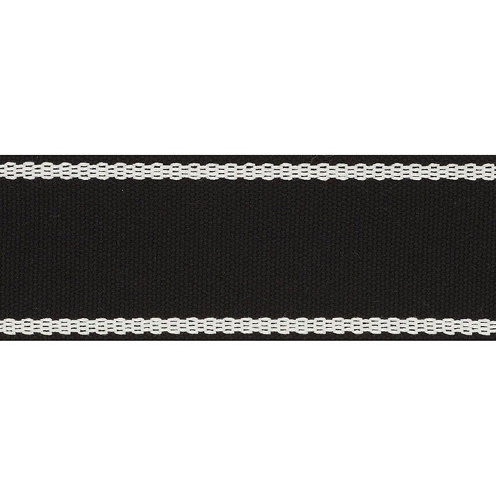 Schumacher Sullivan Tape Indoor/Outdoor Black Trim Sample 72405