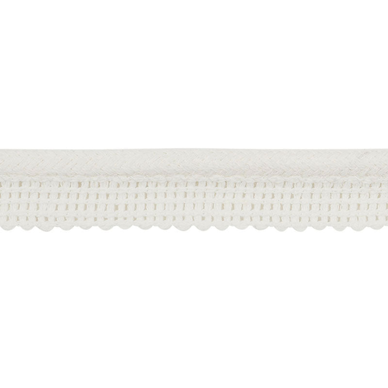 Schumacher Eubie Lip Cord Indoor/Outdoor White Trim 72420