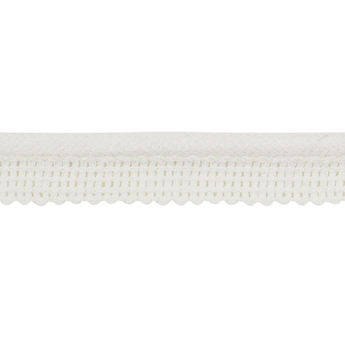 Schumacher Eubie Lip Cord Indoor/Outdoor White Trim 72420