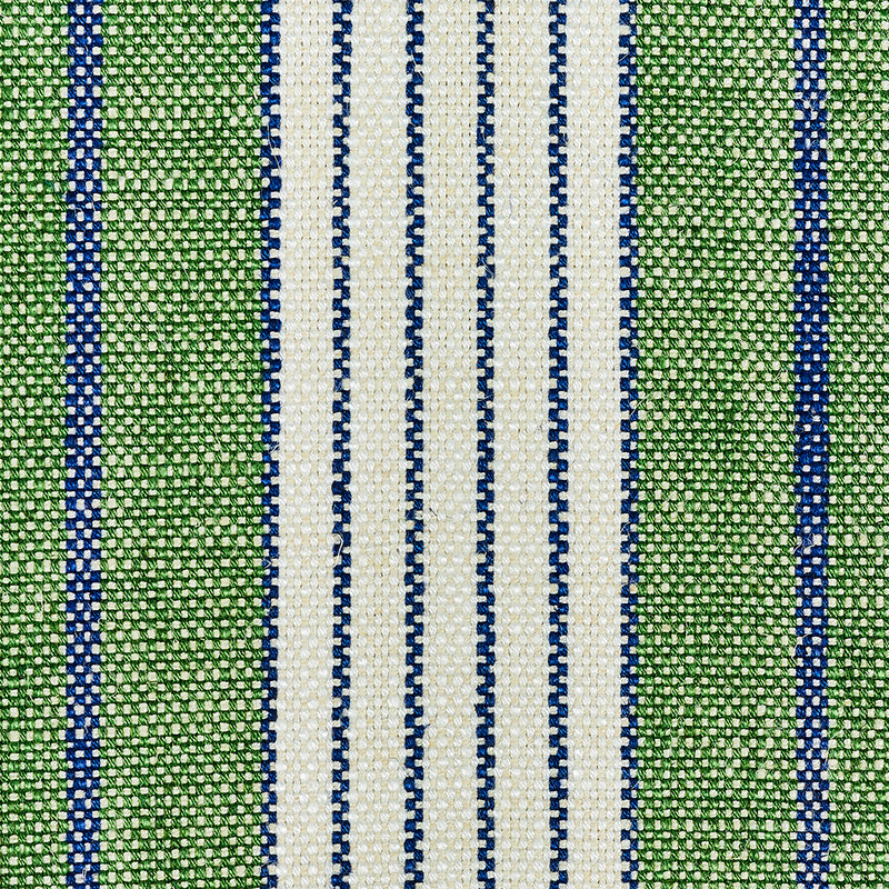 Schumacher Horst Stripe Green Fabric 72605