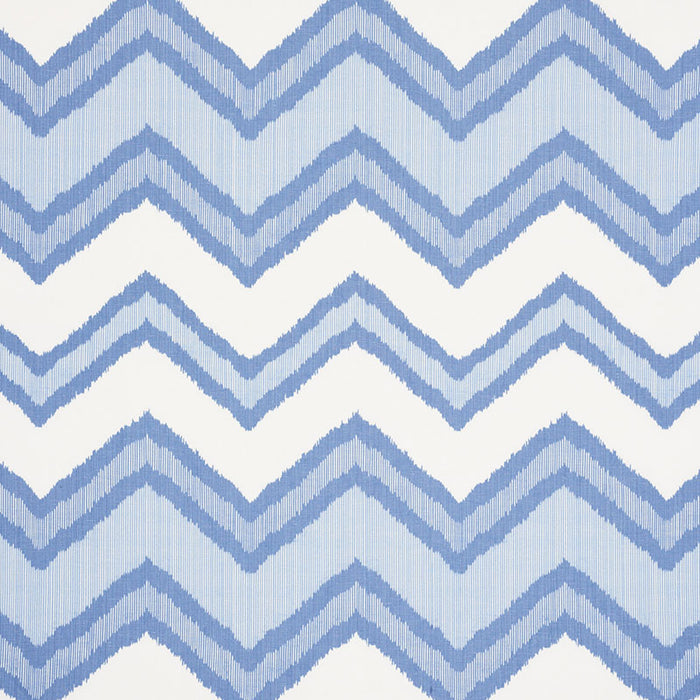 Schumacher Chevron Ikat Blue Fabric Sample 72630