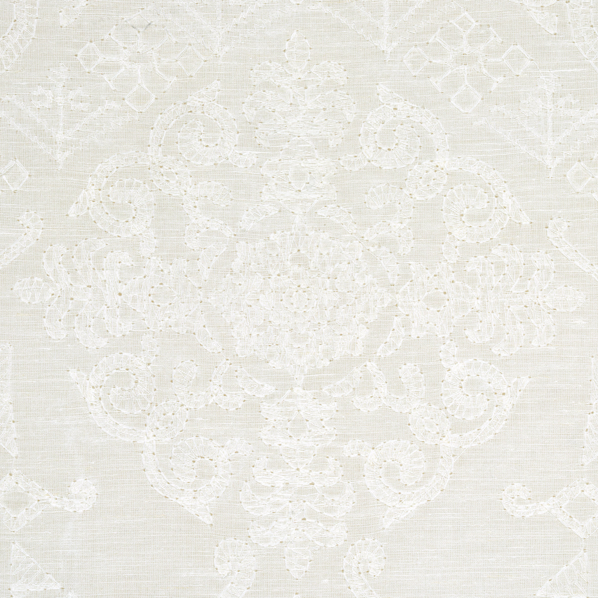 Schumacher Camilla Sheer Ivory Fabric 72660