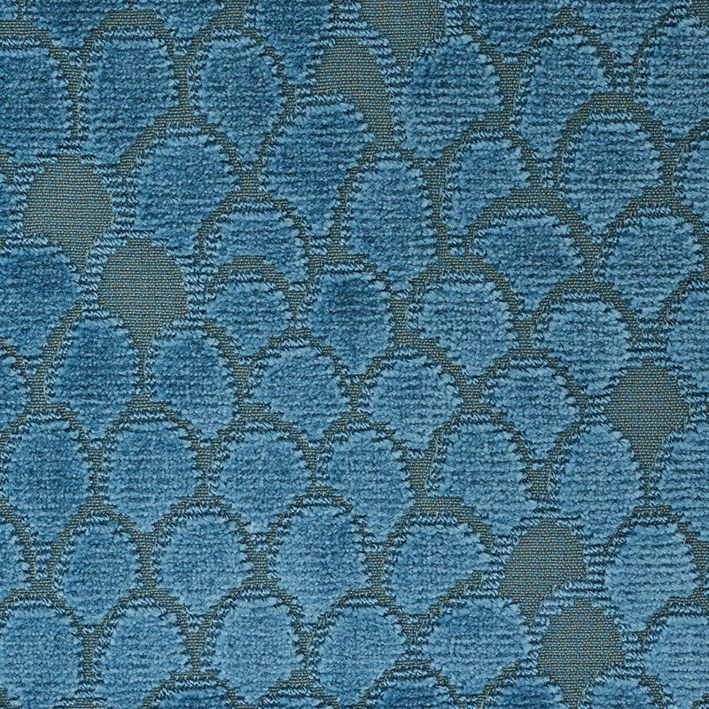 Schumacher Esther Velvet Peacock Fabric 72772