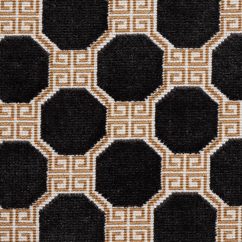 Schumacher Octavia Velvet Onyx Fabric 72795