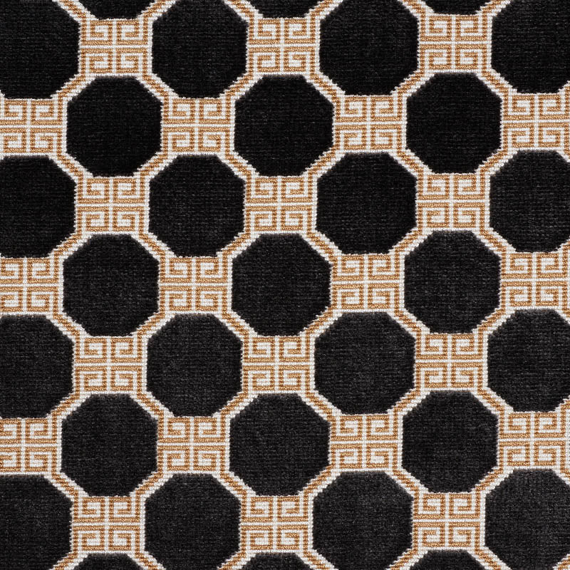 Schumacher Octavia Velvet Onyx Fabric 72795