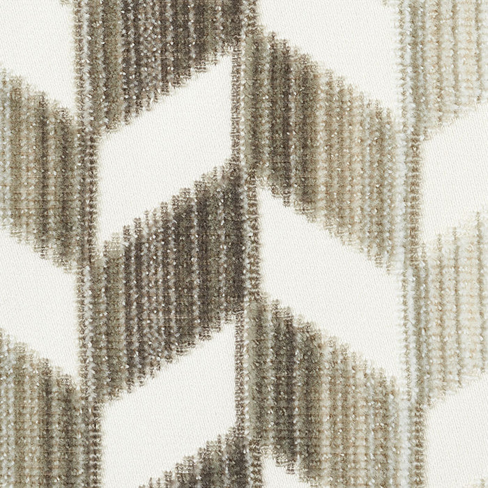 Schumacher Chevron Strie Velvet Stone Fabric 72810