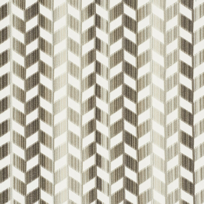 Schumacher Chevron Strie Velvet Stone Fabric Sample 72810