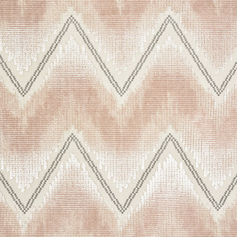 Schumacher Chevron Velvet Blush Fabric 72840