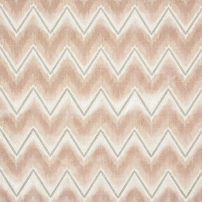 Schumacher Chevron Velvet Blush Fabric Sample 72840