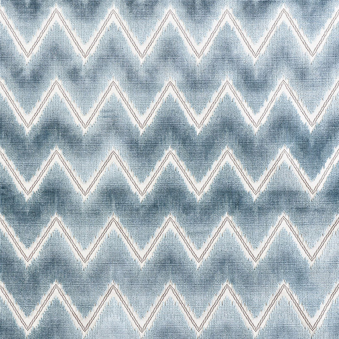 Schumacher Chevron Velvet Mineral Fabric 72842