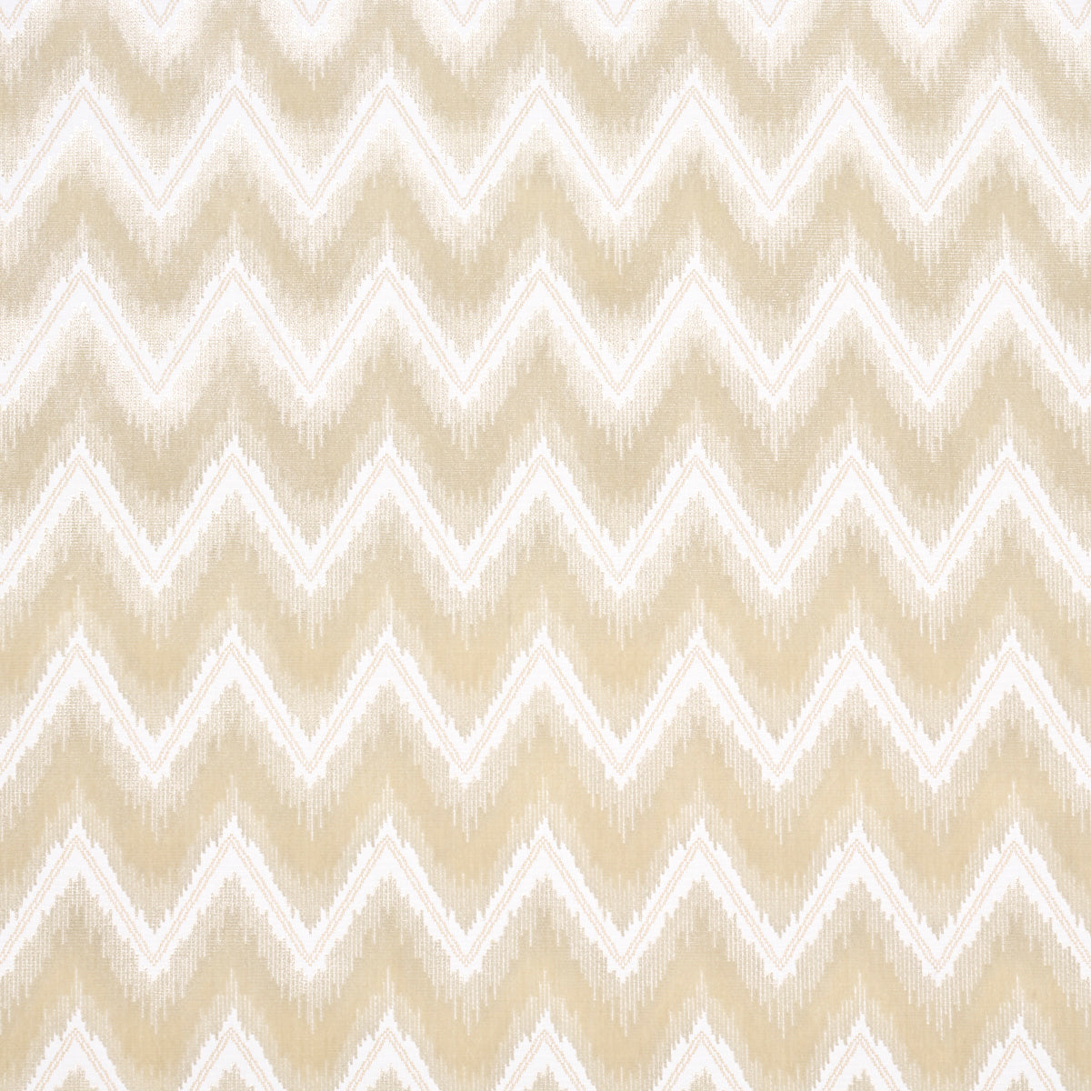 Schumacher Chevron Velvet Champagne Fabric 72844